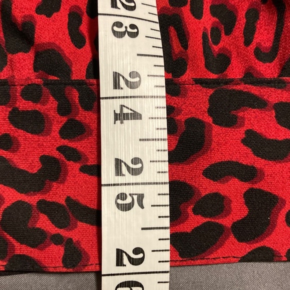 Michael Kors Red and Black Leopard Print Halter Top Small S - Picture 8 of 11